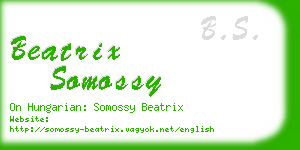 beatrix somossy business card